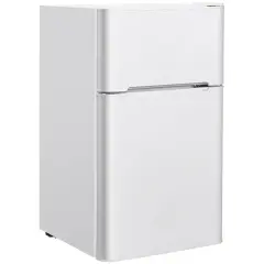 Compact Stainless Steel Refrigerator White