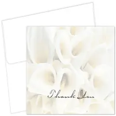 Great Papers! Thank You Note Card and White Envelope, White Calla Lilies, 4.75" x 3.375"(folded), 50 count