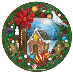 Sunsout Sweet Holiday 500 pc Round Jigsaw Puzzle 71906