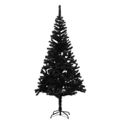 7ft Black Artificial Christmas Tree with Stand