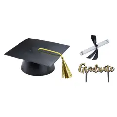 Mega Hat Graduate DecoSet&reg; Cake Decoration