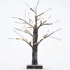 15-Inch LED Snow Bonsai Tree Table Lamp