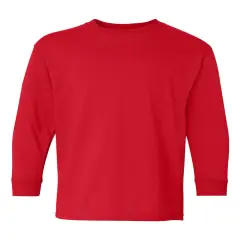 GILDAN&reg; Heavy Cotton Youth Crewneck Long Sleeve T-Shirt Red