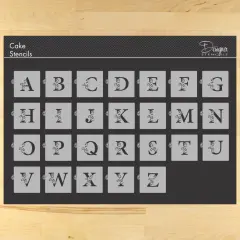 3.5-Inch Ornate Monogram Cake Stencil | C1082 by Designer Stencils | Stencils for Royal Icing, Airbrush, Dusting Powder |