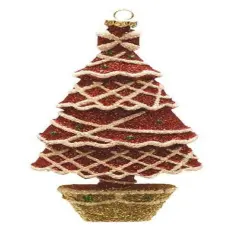 Northlight 7" Red and White Glitter Shatterproof Christmas Tree Ornament