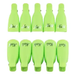 Kitcheniva Silicone UV Gel Polish Remover Wrap Soak Off Cap Clip Nail Art Tool Green-10 pcs