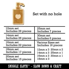 Soap Sanitizer Dispenser Silhouette with Heart Mini Wood Shape Charms Jewelry DIY Craft