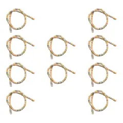 Kitcheniva 6mm Heishi Beads Clay Disc Flat Vinyl DIY Jewelry 10 Strands Apricot mix