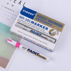 Permanent Paint Marker Pen for Car Tire, Rubber, Metal, Wood 2(pink)