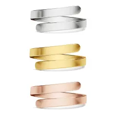 Stainless Steel Blank Engravable 2 Name Wrap Ring