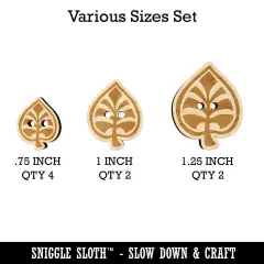 Intricate Leaf Design Wood Buttons for Sewing Knitting Crochet DIY Craft