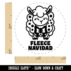 Fleece Navidad Christmas Sheep Self-Inking Rubber Stamp Ink Stamper for Stamping Crafting Planners Blue