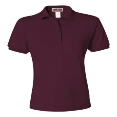 JERZEES&reg; Women's Spotshield Short Sleeve Polo Tee Maroon