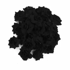Kitcheniva Artificial Rose Silk Flower Head DIY Home Decoration 50 Pcs Black