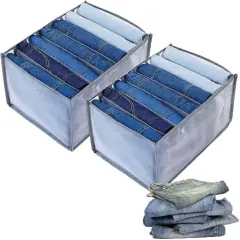 Clothes Organizer Jeans T-Shirt Pants Divider Drawer Closet Storage.