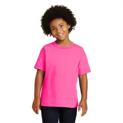 RADYAN&reg; Youth Crew Neck Short Sleeve T-Shirt Safety pink