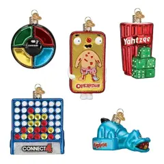 Old World Christmas: Hasbro Game Hanging Ornaments, Set of 5