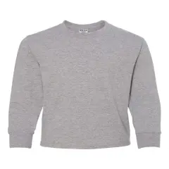 JERZEES&reg; Dri-Power Youth Crew Neck Long Sleeve T-Shirt Athletic heather