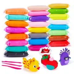 Air Dry Clay, 24 Colors Modeling Clay Magic Clay with Sculpting Tools, Non-Toxic Self Drying Soft Clay for Kids and Adults, Gift for Boys and Girls