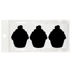 Wrapables Set of 30 Chalkboard Labels / Chalkboard Stickers, 2.95" x 2.04" Cupcake