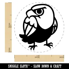 Cute and Grumpy Bald Eagle Self-Inking Rubber Stamp for Stamping Crafting Planners Pink