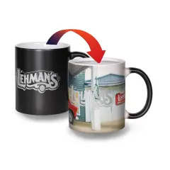 Lehman's Color Changing Coffee Mug, Features Our Red Truck Storefront, Ceramic, 12 ounces, USA Made
