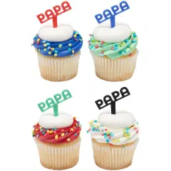 Papa DecoPics Cupcake Decoration, 12ct
