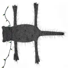 Tree Buddees LED Light Up Fried Cat Rug Funny Christmas Lights Decoration