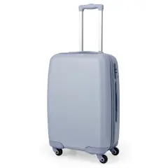 Costway 20'' Carry-on Luggage PC Hardshell Airline Approved Lightweight Suitcase Blue/Pink