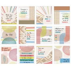 Carson Dellosa True to You 12-Piece Posters Set, Motivational 8.5" x 11" Modern Wall Art With Positive Affirmations for Bulletin Board, Door, Classroom Decor, School Counselor Office Must Haves