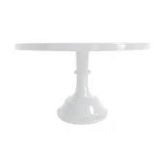 Elegant White Melamine Pedestal Cake Stand &ndash; 11.5" Wide, 8" Tall | Perfect for Parties, Cakes & Smash Cakes