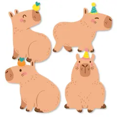 Big Dot of Happiness Capy Birthday - DIY Shaped Capybara Party Cut-Outs - 24 Count