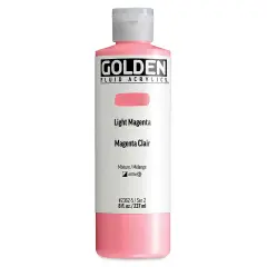 Golden Fluid Acrylic - Light Magenta, 8 oz bottle
