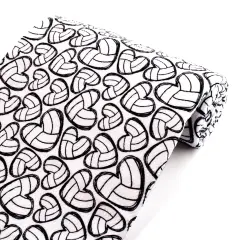Volleyball Hearts Bullet Fabric