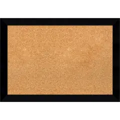 Black Museum Wood Framed Corkboard, Natural Cork