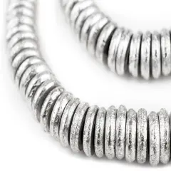 The Bead Chest Silver Donut Beads (10mm)