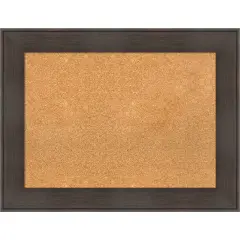 William Rustic Woodgrain Framed Corkboard, Natural Cork