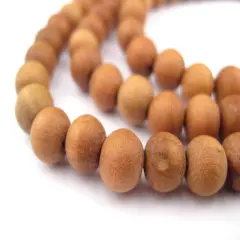 The Bead Chest 8mm Sandalwood Mala Beads: Fragrant Aromatic Wooden Meditation Beads for Yoga, Jewelry, Necklace, Chanting Genuine Nepal Product