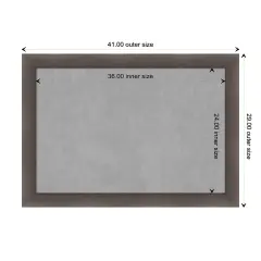 Hardwood Wood Framed Magnetic Board Hardwood Chocolate