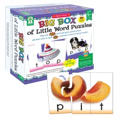 Key Education Big Box of Little Word Toddler Puzzle, Photo, CVC and Sight Words Building Games, Phonics Preschool Learning Activities for Kids Ages 4+