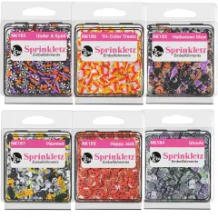 Buttons Galore and More Sprinkletz - Tiny Polymer Clay Embellishments - Spooky Halloween Bundle 72 grams