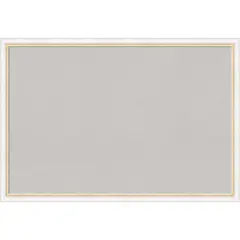 Morgan Wood Framed Corkboard, Grey Cork Morgan White Gold