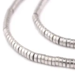 The Bead Chest Silver Disk Beads (4mm)