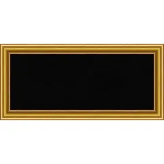 Townhouse Gold Wood Framed Corkboard, Black Cork