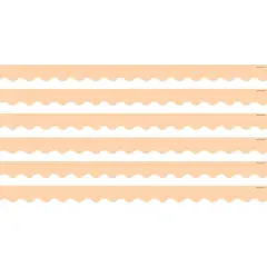 Peach Scalloped Border Trim, 35 Feet Per Pack, 6 Packs