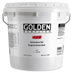 Golden Heavy Body Acrylic Paint - Quinacridone Red, 128 oz Jar