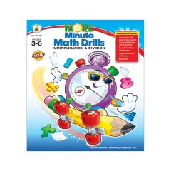 Carson Dellosa More Minute Math Drills Division and Multiplication Workbook, Multiplying and Dividing Skill-Building Activities, Grades 3-6 Mathematics