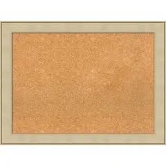 Classic Honey Silver Framed Corkboard, Natural Cork