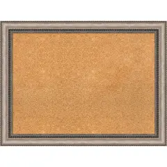 Lyla Ornate Silver Framed Corkboard, Natural Cork