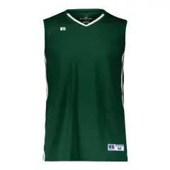 Russell Athletic&reg; Legacy V-Neck Basketball Jersey Dark green/ white